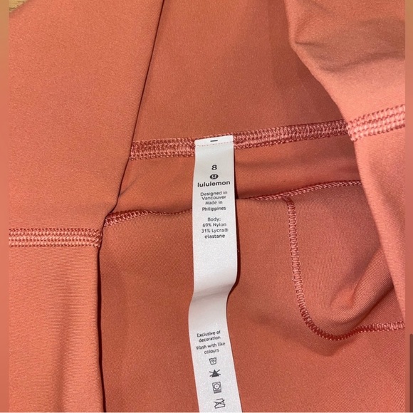 Lululemon leggings, peach size 8 - Picture 4 of 4
